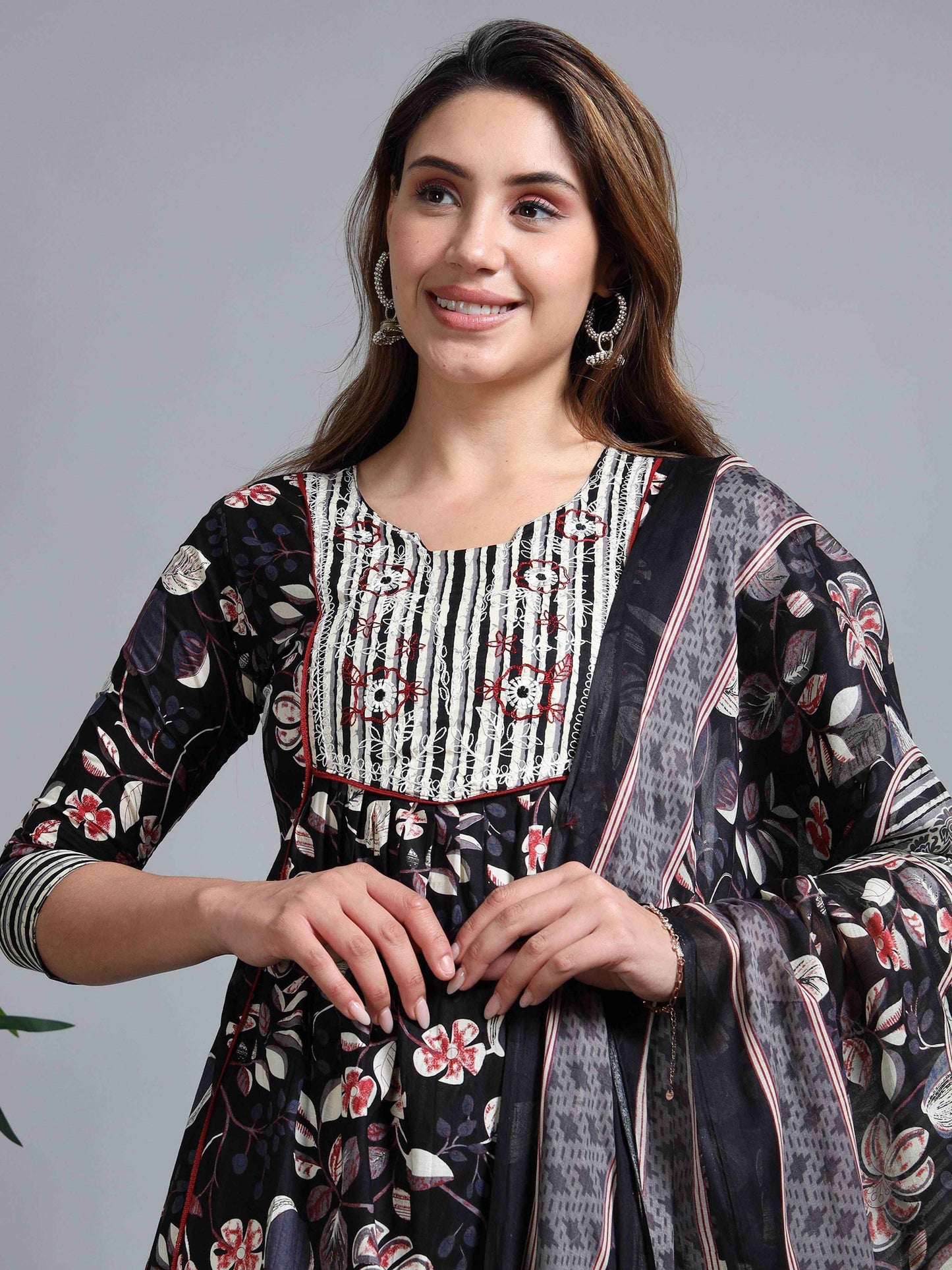 Pure Cotton Printed Cotton Kurta & Pant Set With Duppata - Zeemi World 