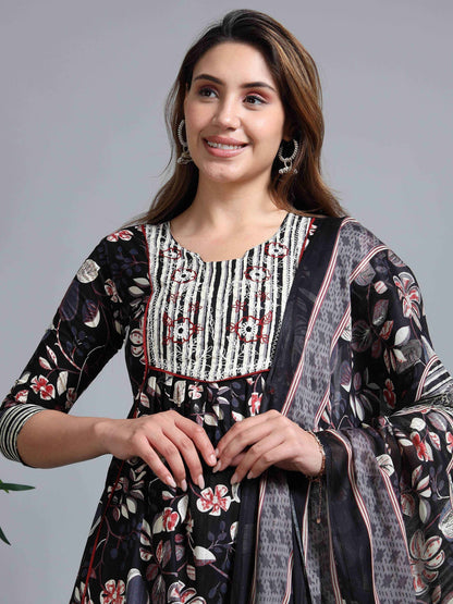 Pure Cotton Printed Cotton Kurta & Pant Set With Duppata - Zeemi World 