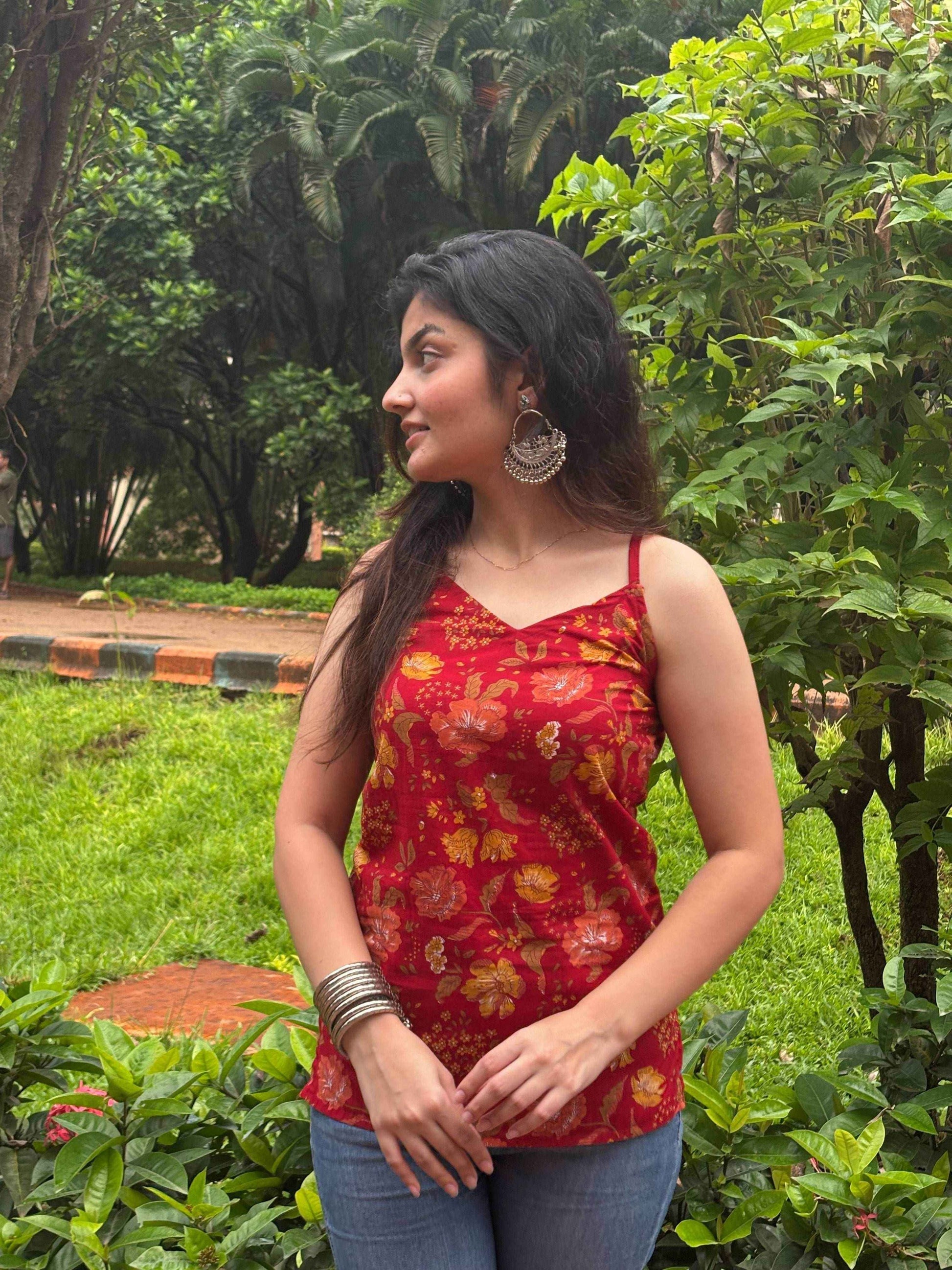 Jahal - V Neck Strap Kurti - Zeemi World 