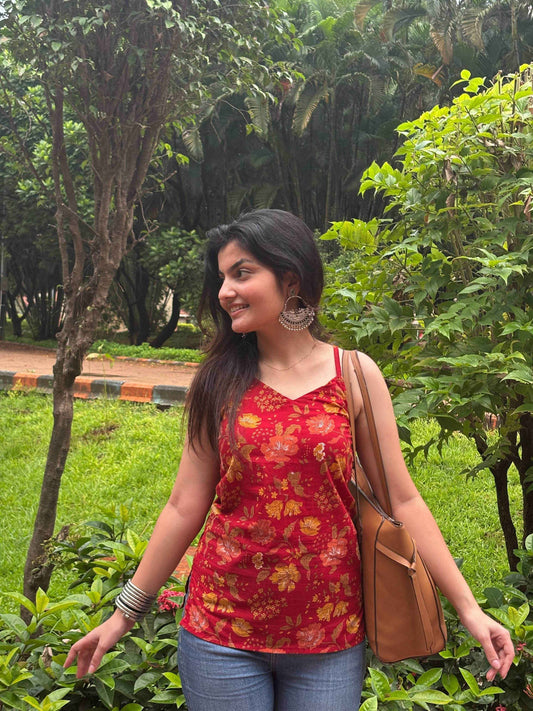 Jahal - V Neck Strap Kurti - Zeemi World 