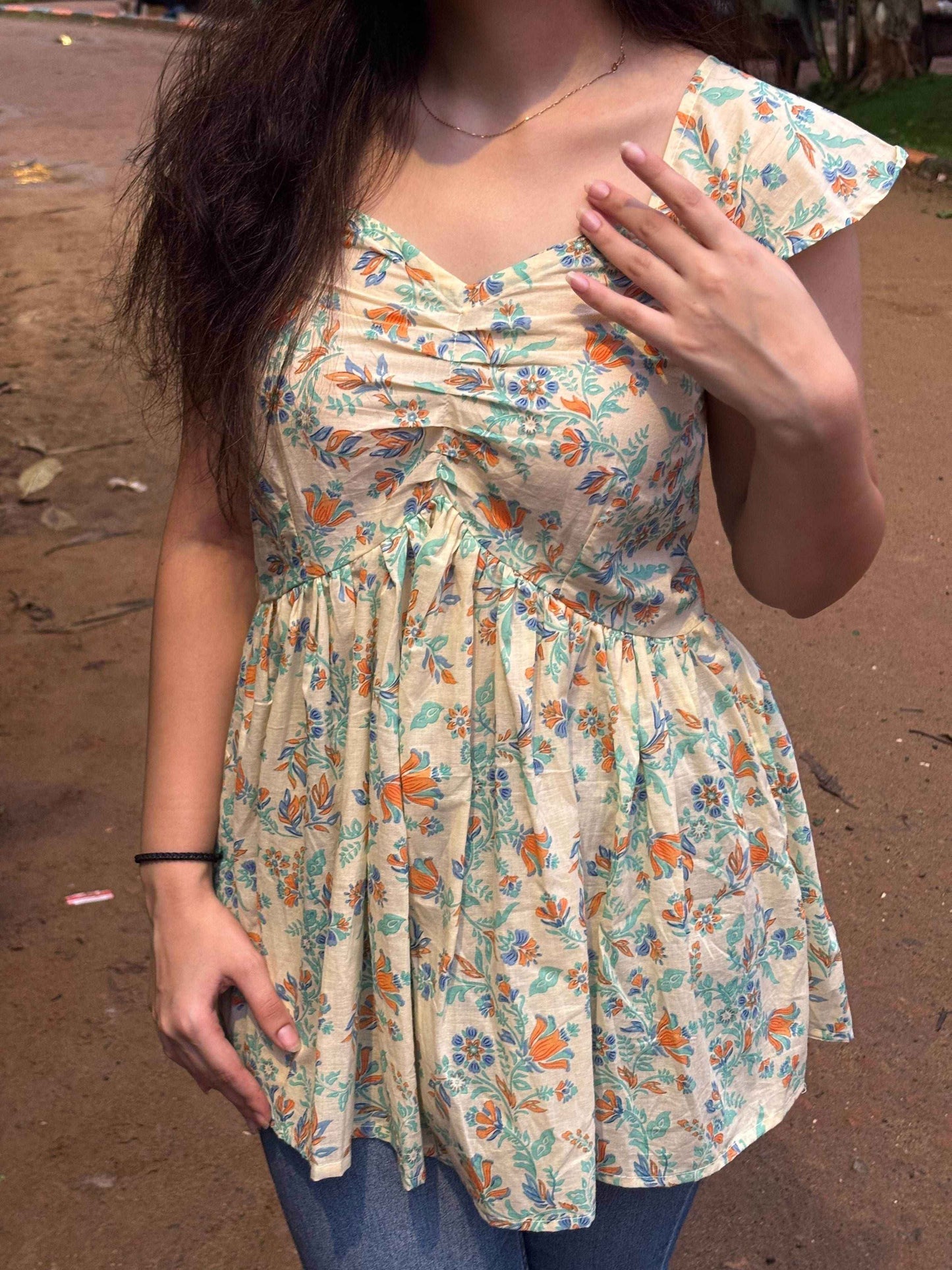Salbeg - Cotton Short Kurti - Zeemi World 